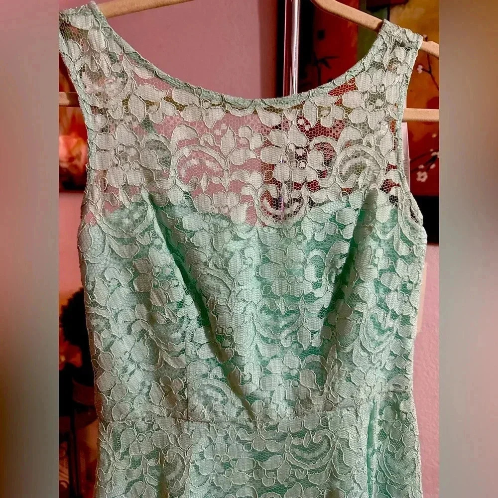 David’s bridal mint lace mini dress size 6 - Picture 9 of 12